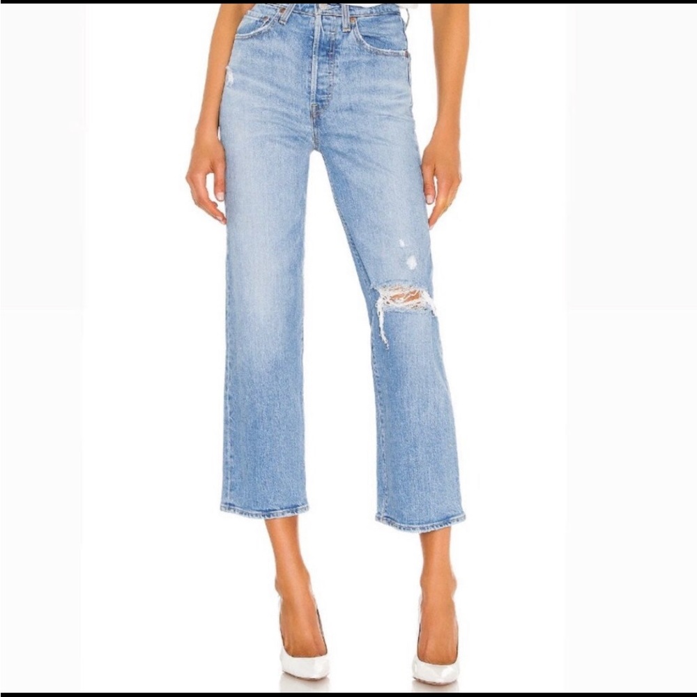 Levi's Ribcage Straight Ankle Tango Fade - Size 31